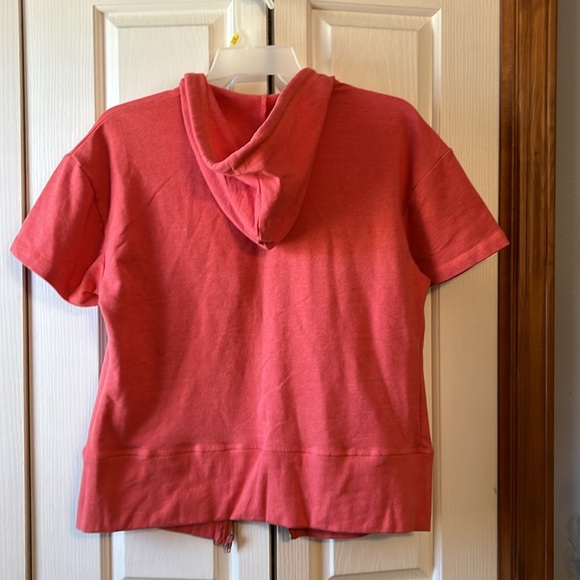 NYCA coral short sleeve zip up jacket with hood. XL - Picture 4 of 4